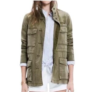 Madewell Catskills Military Utility Surplus Field Jacket Army Green Cotton XL